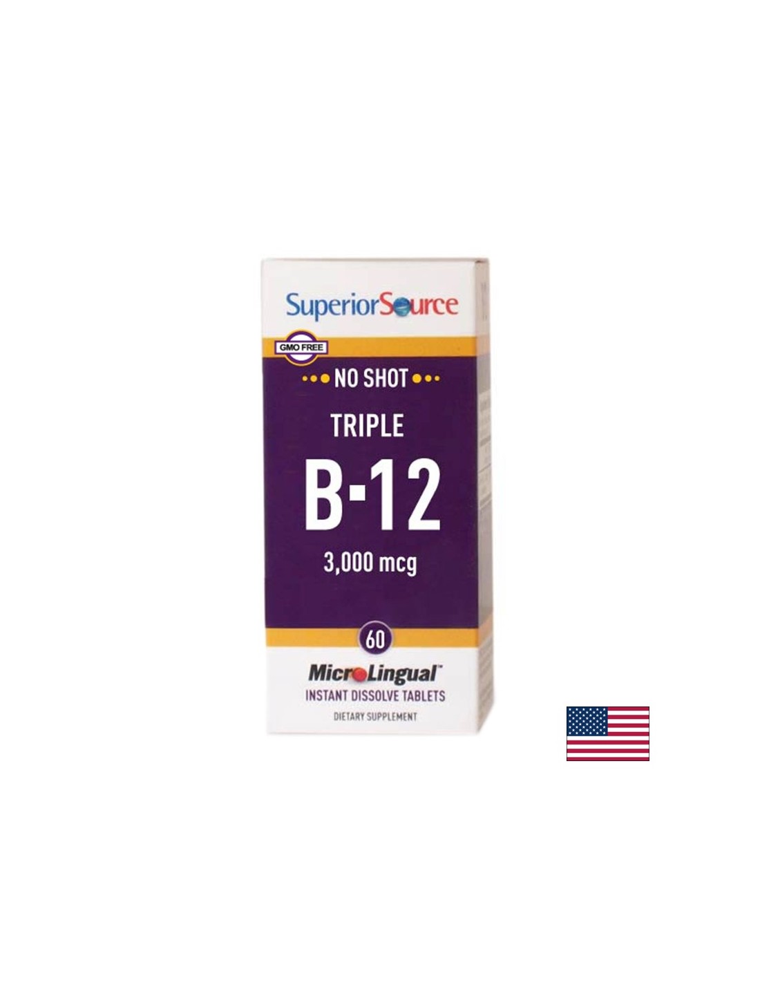Vitamin B12 3000 mcg – Nervensystem, 60 Sublingualtabletten <tc>Superior Source</tc>