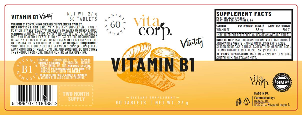 Vitamin B1 5,5 mg - 60 Tabletten