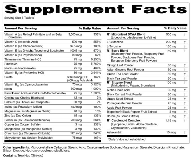 Herrenzug täglich Multivitamin | 50+ Zutaten - 90 Tabletten