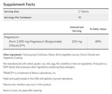 Magnesiumglycinat | Hochabsorbierbares Magnesium -Bisglycinat - 180 Tabletten