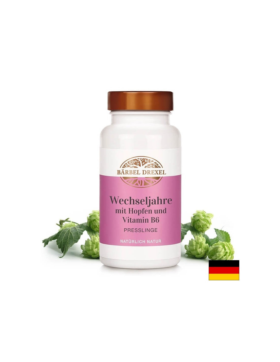 Natürliche Formel für die Wechseljahre – mit Hopfen, Vitamin B6 und anderen natürlichen Inhaltsstoffen, 240 Tabletten <tc>Bärbel Drexel</tc>