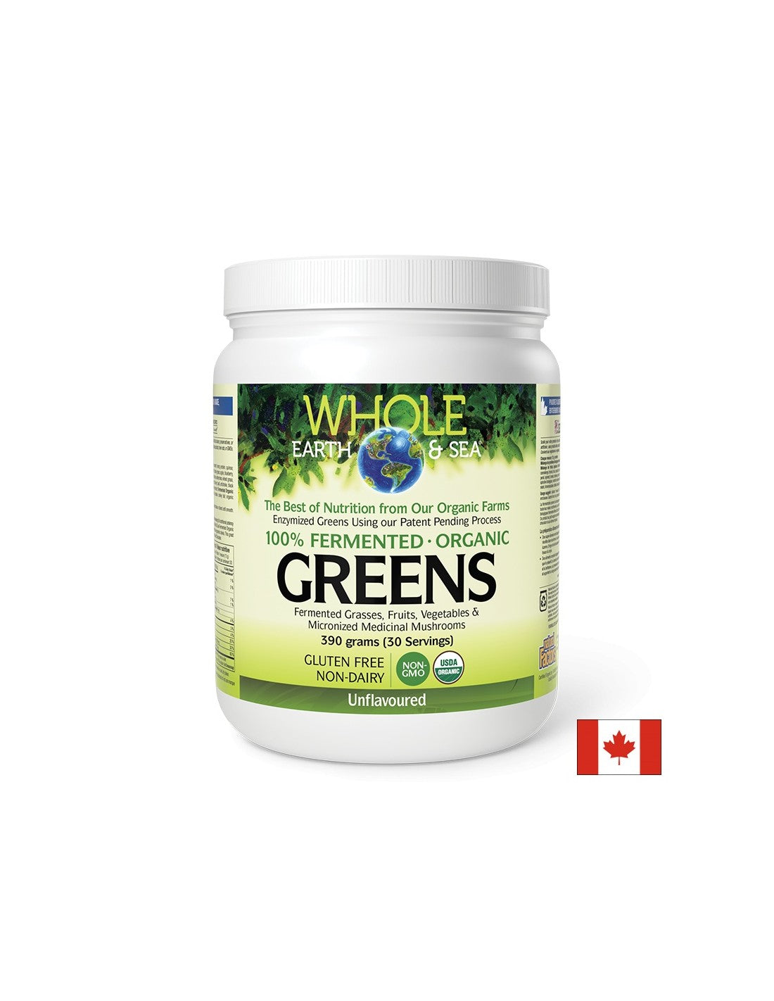 Whole Earth &amp; Sea – 100 % fermentierte organische Pflanzennahrung, geschmacksneutral, 390 g Pulver <tc>Natural Factors</tc>