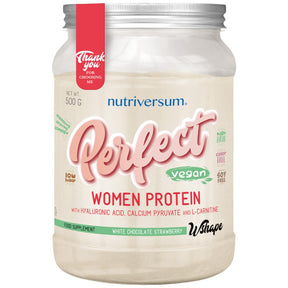 Perfect | Vegan Women Protein with Hyaluronic Acid, L-Carnitine 500 grams - Nutra Best Europe