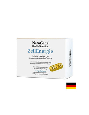 ZellEnergie - Cellular energy with NADH and coenzyme Q10, 60 capsules for 2 months of intake - Nutra Best Europe