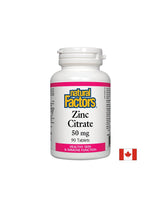 Zinkcitrat / Zink (Citrat) 50 mg x 90 Tabletten <tc>Natural Factors</tc>